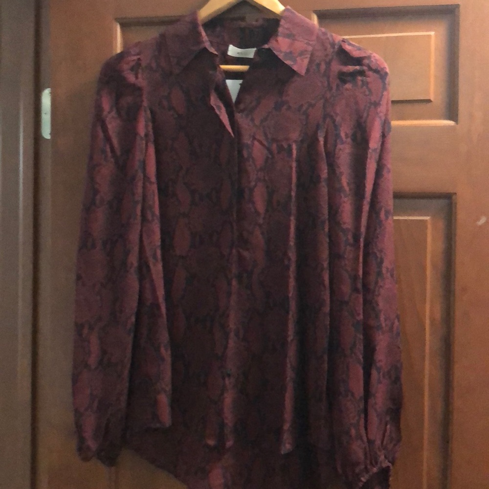 Nwt A.L.C. Red Snake Print Top - image 2